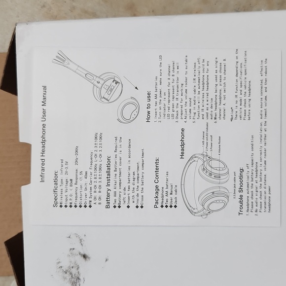 NIB Infrared Headphones - Picture 2 of 8